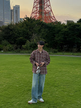 ASCLO トーキョーイブニングチェックシャツ (3color)