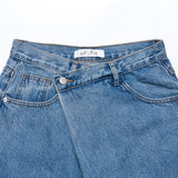 ラップウエストワイドフィットデニムパンツ code 18104