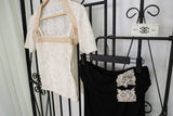 [香] Floral Lace Sleeveless & Bolero SET (Ivory)