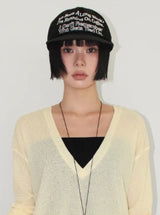 LETTERING ROPE BALL CAP