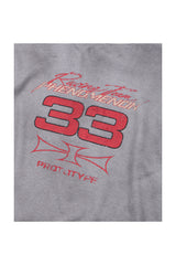レーシングフェノメノンワッフル長袖Tシャツ (グレー)