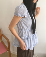 Chiring Frill Drawstring Blouse