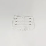 トロニーボタン ローウエストスカート(white)