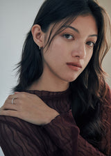 [925 silver] Deux.silver.206 / anse dew earring