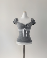 ハッケンリボンレーストップ (light gray)