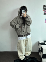 TERRY SHEEP🐑☁🤎HOODIE CARDIGAN JACKET 🤎💛🖤3COLOR