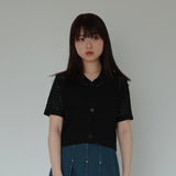 メッシュニットカーディガン