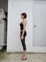Black Lace Capri Pants