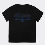 Ocean Metaverse Embroidery Short Sleeve T-shirts (Black)