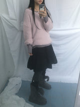 Flare some cotton frill skirt