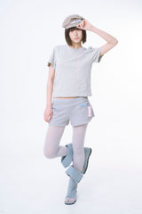 ドントビーブルーグリッターTシャツ (MELANGE GREY)
