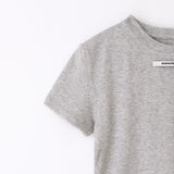 スリムレーベルハーフTシャツ グレー