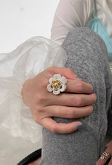 Rose beads ring(2color)
