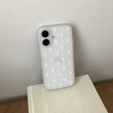 フラワーレース柄スマホケース (matte)