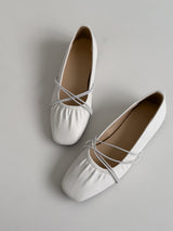 Cross-banding Mary Jane flat shoes