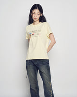 26SS WOMAN タイピングプロフィール半袖Tシャツ