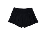 Elda Wool Belt Pleated Mini Skirt