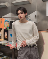 オーベン コットン ベーシック ロング スリーブ Tシャツ
