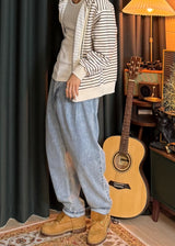 [virstyle original] INKKI two tuck Balloon Tapered Denim Pants 4COLOR