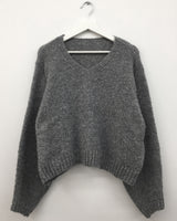 [MD Pick] ハイヤーVネックニット (3color)