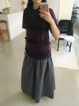 Ruffle short-sleeve T-shirt