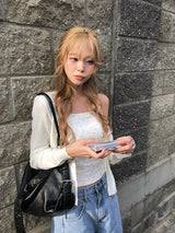 リングオン カット ウォッシング デニム ワイドパンツ