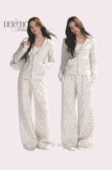 Floral Loose Hoodie Training Set(PANTS)