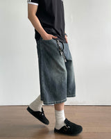 Tin Washed Bermuda Denim Pants