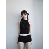 【MADE】simmer frill shorts, black