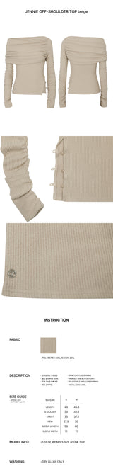 JENNIE OFF-SHOULDER TOP beige