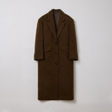 WOMAN オーバーフィットシングルロングコート CAMEL BROWN