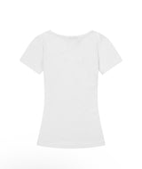 MOVER V NECK SHIRRING HALF T (4COLOR)