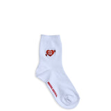 Cupid Heart Logo Low Socks White
