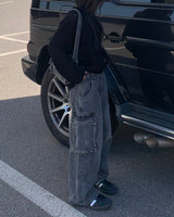 Denim 4 zipper bag
