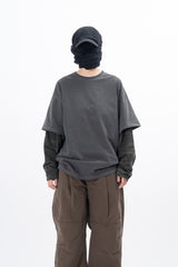 Lou ピグメントカモレイヤードロングスリーブTシャツ