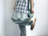 pastel checkered cotton dress