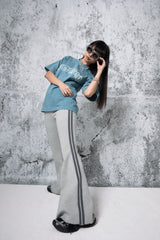 ベーシックファインブーツカットバンディドウエストパンツ (GRAY)