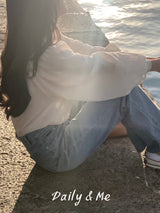 Round shirring blouse (2color)