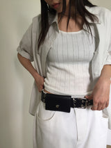 YWD STUDDED WALLET BELT (1color)