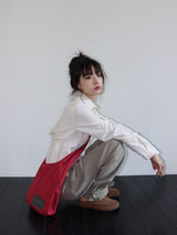 REVERSIBLE POCKET BAG (RED & NAVY)