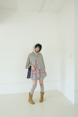VANILLA TERRY HOOD CAPE (GREY)