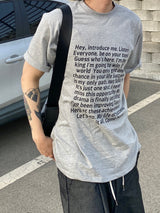 スクエアフレームレタリング半袖Tシャツ 3C