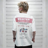 フェイクナッツ ステイン ワンテッド アイボリー ボクシー オーバーサイズ Tシャツ