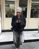 Leopard hunting cap