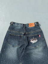 9090 × pH-1 Rhinestone Jorts