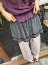 Mokan Lace Tiered Layered Mini Skirt