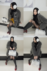 Toggle tteokbokki half-fur coat