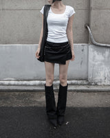 26SS★ [mnem] ME Scoop Neck Baby Tee