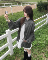 Washing short pigment jacket