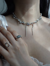[s.steel] crystal drop chocker | 크리스탈 드롭 초커 목걸이